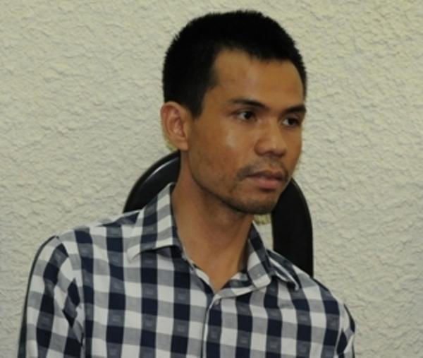 Đối tượng Lê Minh Quang tại cơ quan điều tra