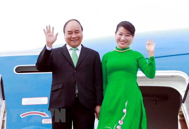 Thủ tướng Chính phủ Nguyễn Xuân Phúc và Phu nhân (Ảnh: Thống Nhất/TTXVN)