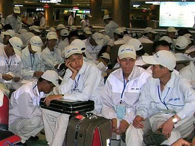 Cấp tập tuyển lao động đi Đài Loan, Trung Đông