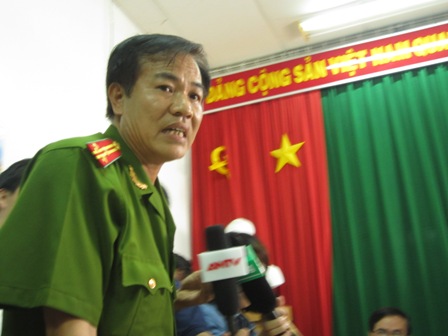 Thượng tá Nguyễn Văn Thanh thông tin về quá trình truy bắt kẻ bắt cóc trẻ sơ sinh tại bệnh viện