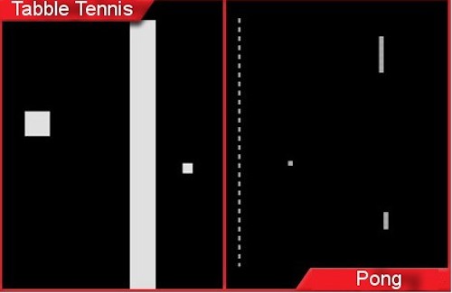 Trò Pong (bên trái) của Atari được đánh giá là trò chơi kinh điển mở màn cho cả một thị trường game thịnh vượng ở thập niên 70 thế kỷ trước. Tuy nhiên, trước đó,