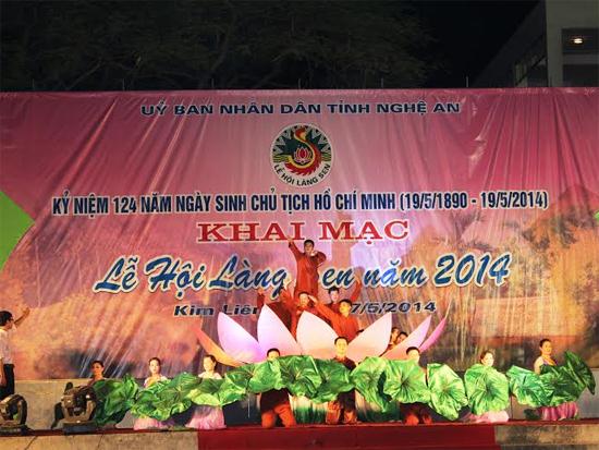 Khai mạc Lễ hội Làng Sen kỷ niệm 124 năm ngày sinh Chủ tịch Hồ Chí Minh