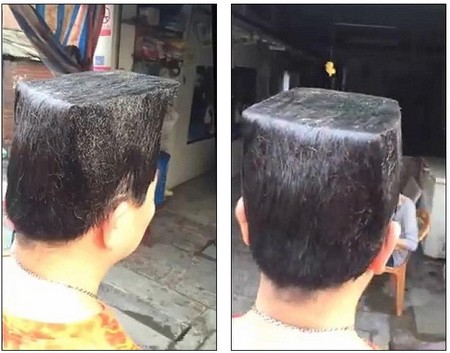 Mái tóc của Wu Lei được tạo nên từ những góc vuông hoàn hảo