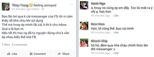 Dân mạng khó chịu với Facebook Messenger