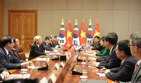 Tổng Bí thư gửi điện cảm ơn tới Tổng thống Park Geun Hye