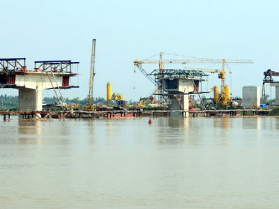 Bắc Ninh thúc tiến độ thi công cầu vượt sông Đuống