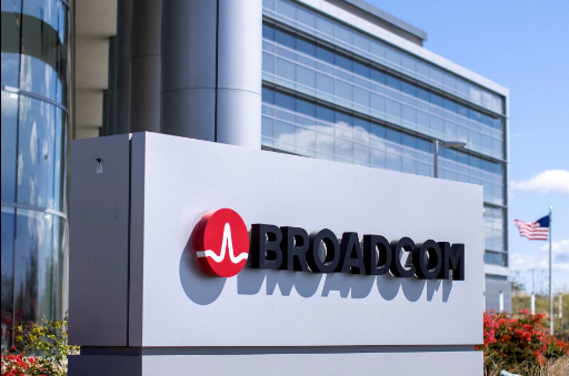 Biểu tượng của Broadcom. Ảnh: Reuters