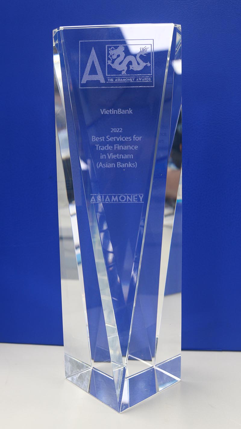 Giải thưởng ngân hàng cung cấp dịch vụ Tài trợ Thương mại tốt nhất Việt Nam 2022 của VietinBank