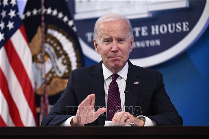 Tổng thống Joe Biden phát biểu tại Washington, DC, Mỹ. Ảnh: AFP/TTXVN
