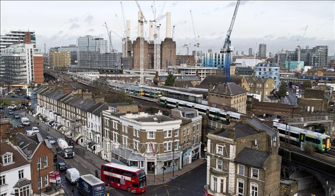 Một công trường xây dựng tại London, Anh. Ảnh (tư liệu): AFP/ TTXVN