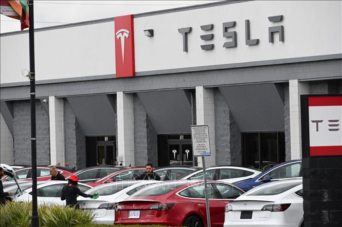 Một phòng trưng bày của Tesla tại Burbank, bang California, Mỹ. Ảnh minh họa: AFP/TTXVN
