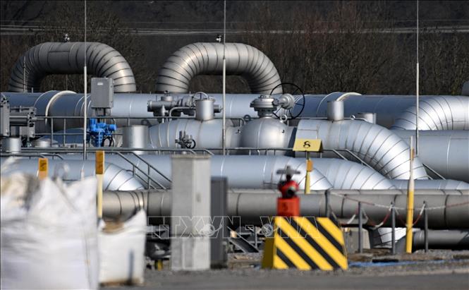 Đường ống dẫn khí đốt tại một trạm trung chuyển ở Werne, Đức. Ảnh (tư liệu): AFP/TTXVN