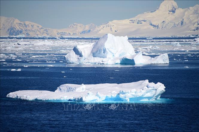 Băng trôi tại Vịnh Chiriguano ở Nam Cực. Ảnh tư liệu: AFP/TTXVN