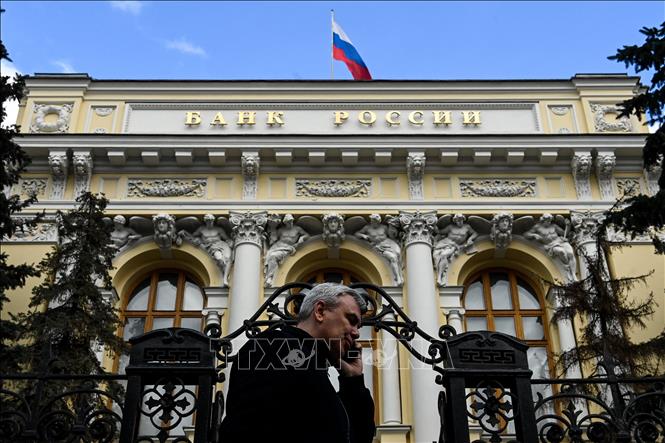 Trụ sở ngân hàng Trung ương Nga tại Moskva. Ảnh: AFP/TTXVN