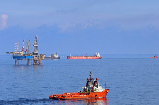 Các công trình dầu khí trên biển. Ảnh: PV/Vietnam+