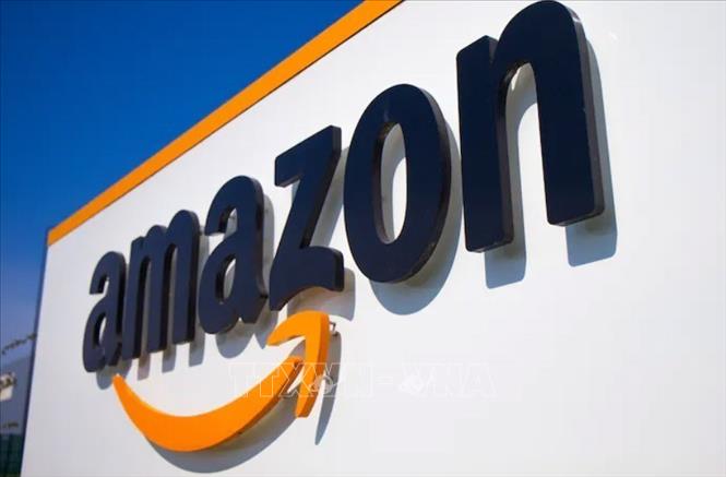 Biểu tượng Tập đoàn công nghệ Amazon của Mỹ. Ảnh: AP/TTXVN