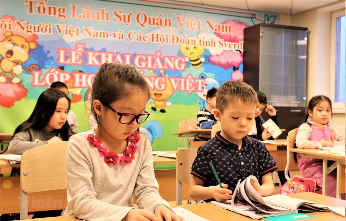 Lớp học Tiếng Việt ở Ekaterinburg, Liên bang Nga. (Ảnh: Dương Trí/Vietnam+)