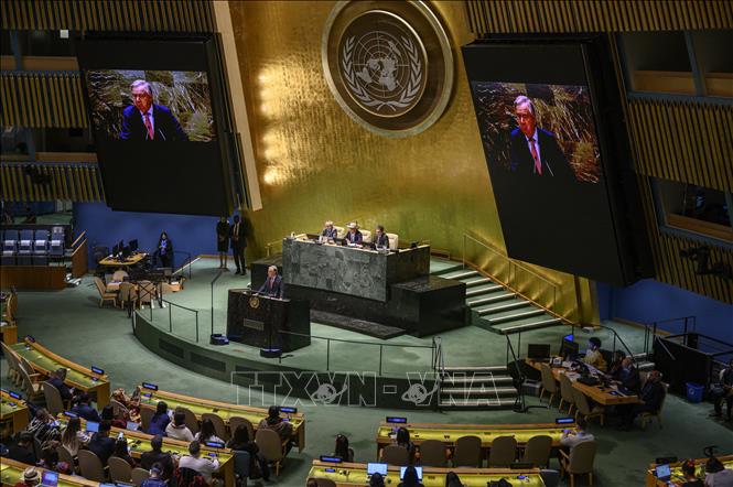 Một phiên họp của Đại hội đồng Liên hợp quốc ở New York, Mỹ. Ảnh tư liệu: AFP/TTXVN