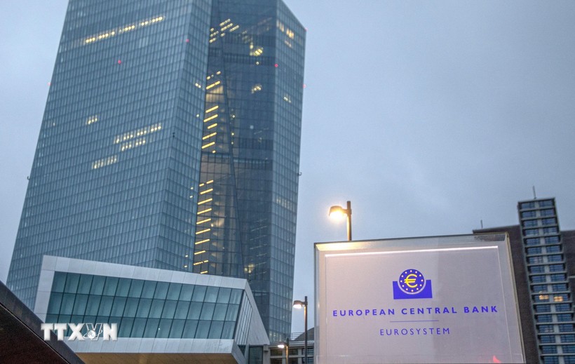 Trụ sở ECB Christine Lagarde tại Frankfurt am Main, Đức. (Ảnh: AFP/TTXVN)