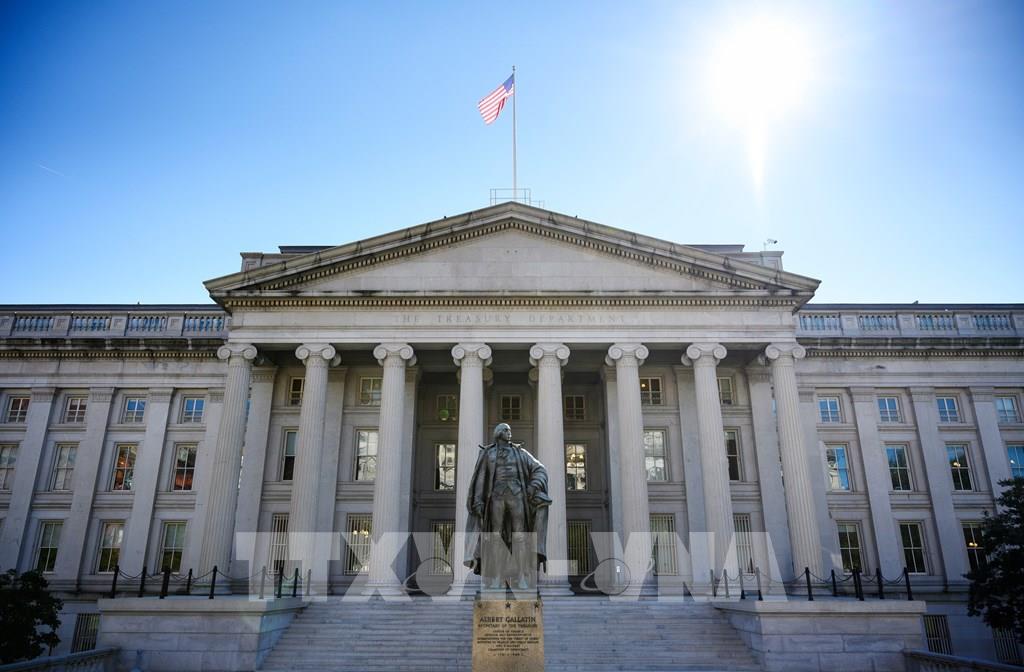 Tòa nhà Bộ tài chính Mỹ ở Washington, DC. Ảnh: AFP/TTXVN