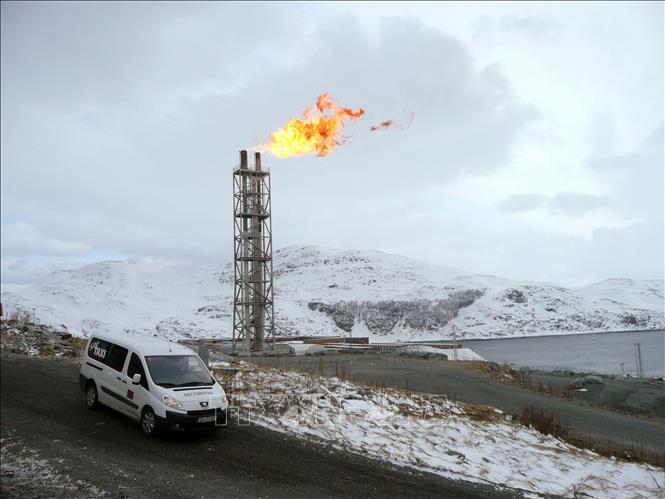 Cơ sở khai thác khí đốt tự nhiên hóa lỏng tại đảo Melkoeya, Na Uy. Ảnh minh họa: AFP/TTXVN