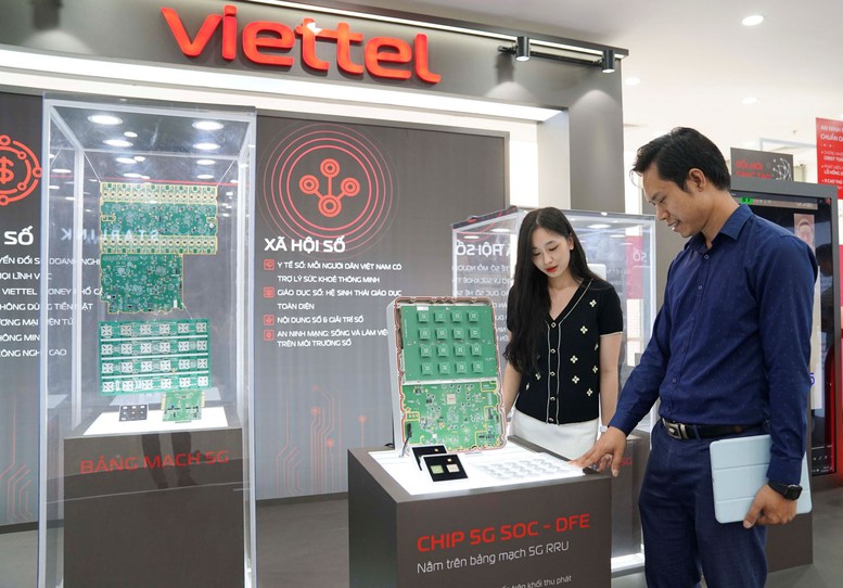 Dòng chip 5G DFE đầu tiên của Việt Nam thuộc hệ sinh thái sản phẩm 5G do kỹ sư Viettel làm chủ hoàn toàn thiết kế. (Ảnh: VGP/PD)