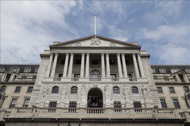 Trụ sở ngân hàng Trung ương Anh (BoE) ở London. Ảnh: AFP/TTXVN