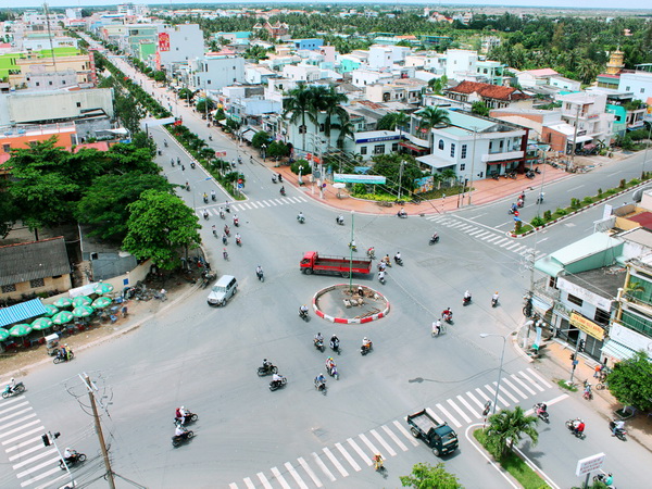 Khu trung tâm thành phố Bạc Liêu. (Ảnh: Huỳnh Sử/TTXVN)