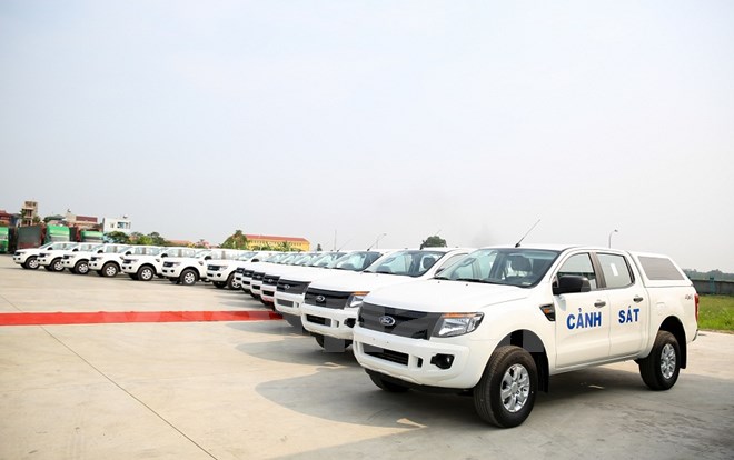 75 xe Ford Ranger XL. (Nguồn: Văn Xuyên/Vietnam+)