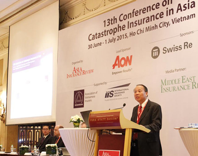 Ông Bala Suppliah, Phụ trách Phân tích Rủi ro châu Á Thái Bình Dương, Công ty bảo hiểm AIG phát biểu tại hội thảo