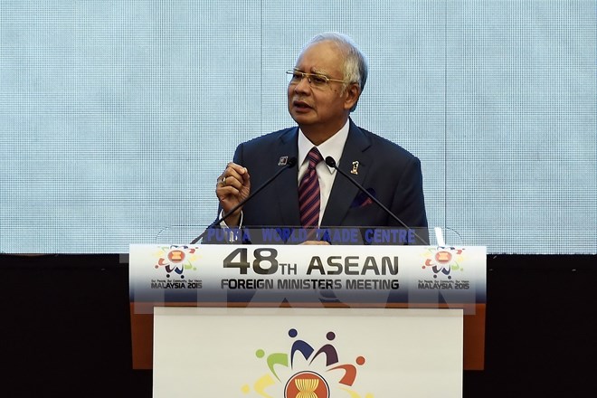 Thủ tướng Malaysia Najib Razak phát biểu tại lễ khai mạc Hội nghị. Nguồn: AFP/TTXVN