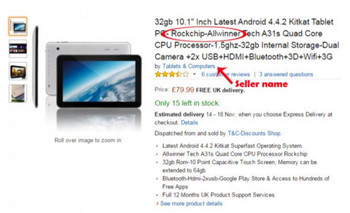  Một mẫu máy tính bảng chứa trojan Cloudsota được rao bán trên Amazon