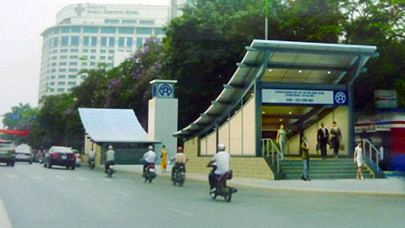  Phối cảnh lồng ghép ga 9 tuyến đường sắt đô thị Nhổn - Ga Hà Nội