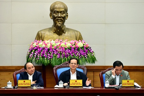 Thủ tướng Nguyễn Tấn Dũng chủ trì phiên họp Chính phủ thường kỳ tháng 11/2015. Ảnh: VGP/Nhật Bắc