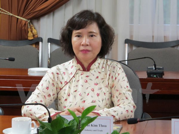 Thứ trưởng Bộ Công Thương Hồ Thị Kim Thoa Ảnh: Đức Duy/Vietnam+