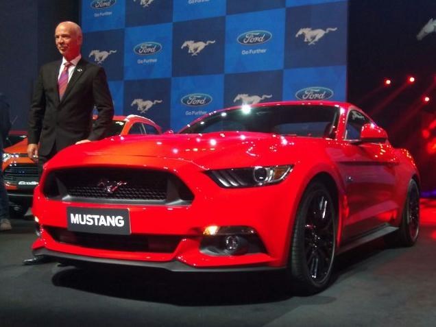 Buổi lễ ra mắt xe Ford Mustang ở Ấn Độ