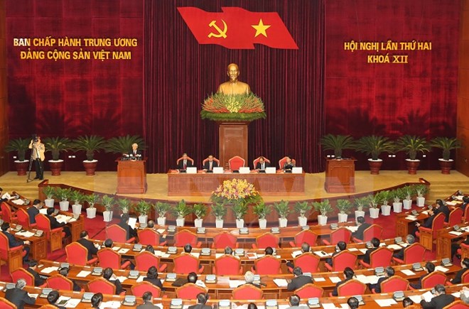 Khai mạc Hội nghị Ban Chấp hành Trung ương Đảng Cộng sản Việt Nam lần thứ hai, khóa XII. Ảnh: Thống Nhất/TTXVN