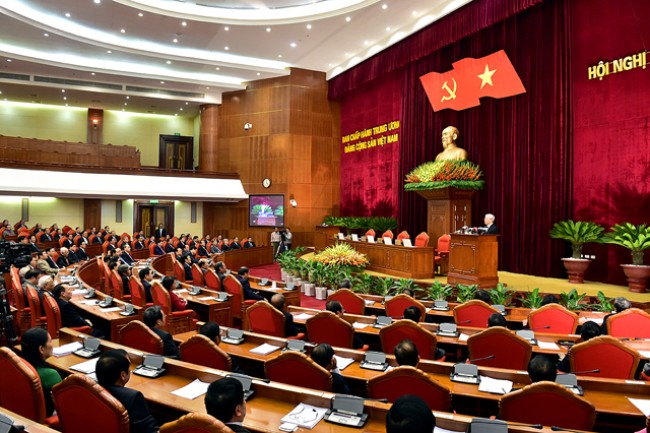 Toàn cảnh phiên bế mạc Hội nghị lần thứ hai Ban Chấp hành Trung ương Đảng khóa XII 
