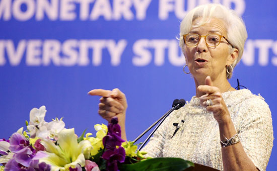Tổng Giám đốc điều hành Quỹ tiền tệ quốc tế (IMF) Christine Lagarde chia sẻ tại Đại học kinh tế Quốc dân