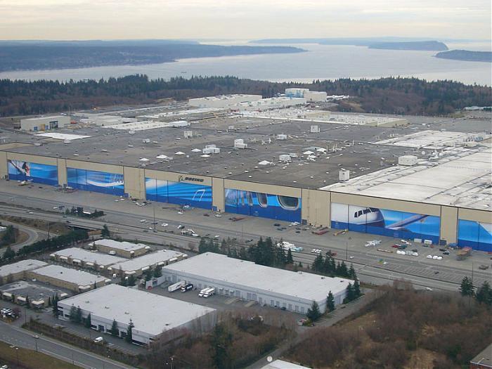 Nhà máy lắp ráp máy bay của Hãng Boeing tại Everett, Mỹ