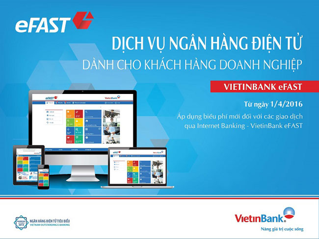 Với VietinBank eFAST Mobile App, khách hàng dễ dàng thực hiện giao dịch 
