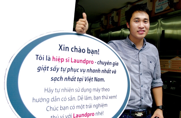 Nguyễn Anh Sơn, chủ nhân chuỗi giặt sấy tự động Laundpro. Ảnh: Khoa Tư