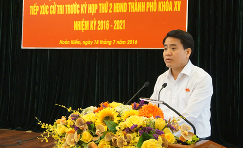  Ông Nguyễn Đức Chung lần đầu nói về đề án trồng một triệu cây xanh của TP Hà Nội. Ảnh: Võ Hải