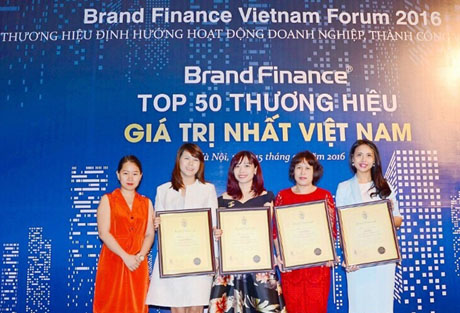 Vingroup sở hữu 5 thành viên lọt Top 50 Brand Finance 2016