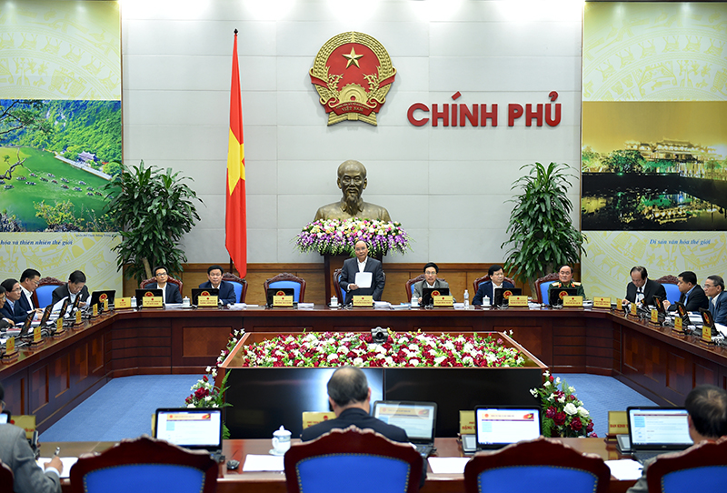 Thủ tướng Nguyễn Xuân Phúc điều hành phiên họp Chính phủ thường kỳ tháng 11/2016