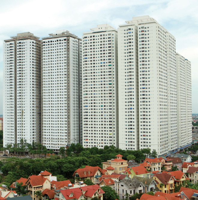 Các Dự án chung cư có mức giá dưới 15 triệu đồng/m2 như khu HH thuộc Khu đô thị Linh Đàm hiện gần như không còn. Ảnh: Dũng Minh 