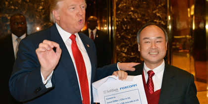  CEO SoftBank đã cam kết đầu tư 50 tỷ USD vào Mỹ sau khi gặp gỡ Tổng thống Mỹ Donald Trump