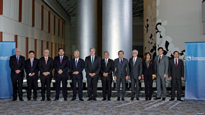 Đại diện các nước tham gia đàm phán TPP trong một cuộc họp ở Atlanta năm 2015. Nguồn: Reuters