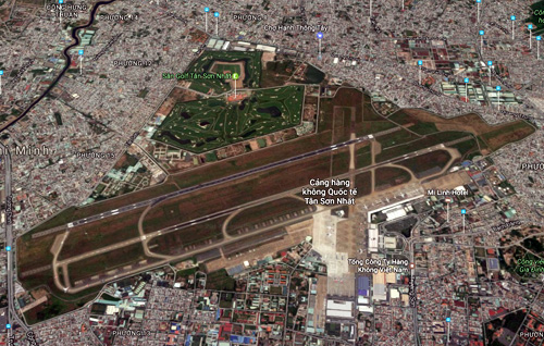  Nhóm chuyên gia độc lập sẽ tập trung nghiên cứu, phản biện 4 phương án cải tạo, mở rộng sân bay Tân Sơn Nhất. Ảnh: Google maps.