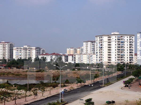 Một góc khu đô thị Việt Hưng, quận Long Biên, Hà Nội. (Ảnh: Tuấn Anh/TTXVN)